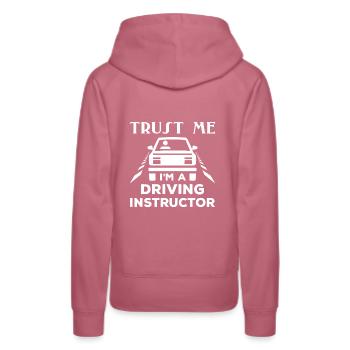 Driving instructor - Women’s Premium Organic Hoodie - mauve - Back - Isabella (175cm)