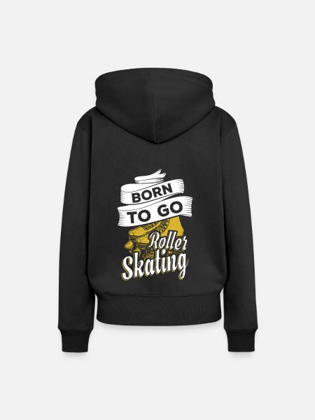 Rollschuhe - Frauen Premium Bio Hoodie - Schwarz