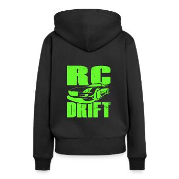 RC - dérive - Sweat à capuche Premium bio Femme - noir - Dos - Julia (174cm)
