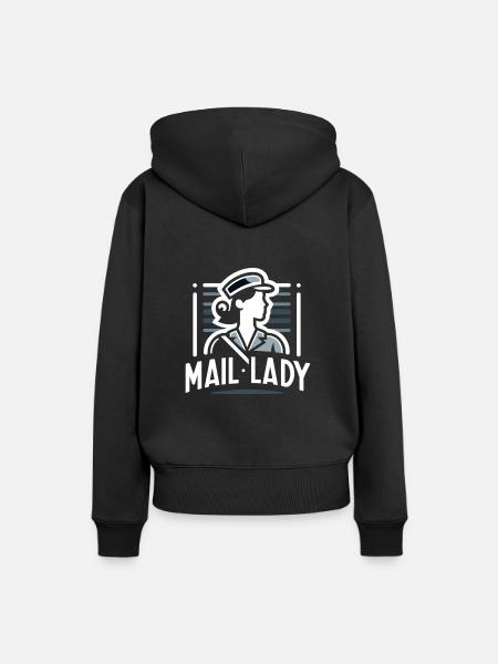 Postfrau - Frauen Premium Bio Hoodie - Schwarz