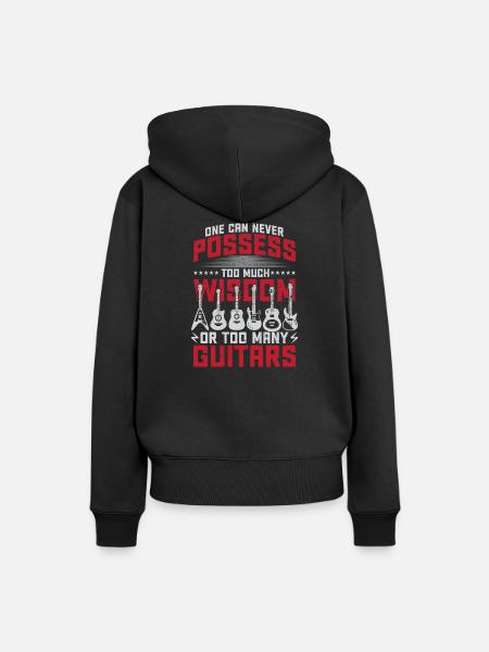 Zu viel Weisheit - Frauen Premium Bio Hoodie - Schwarz