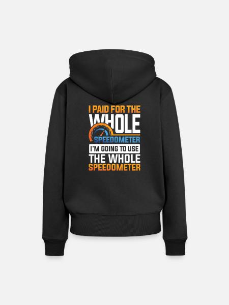 Ganzer Tachometer - Frauen Premium Bio Hoodie - Schwarz