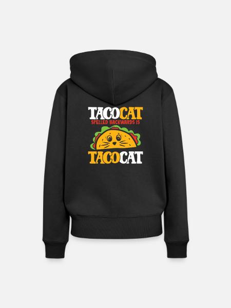 Taco-Katze - Frauen Premium Bio Hoodie - Schwarz
