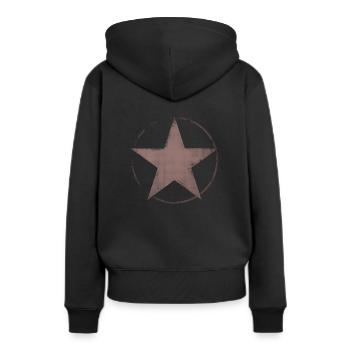 Star Cruch - Sweat à capuche Premium bio Femme - noir - Dos - Julia (174cm)