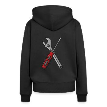 Tournevis à clé à outils - Sweat à capuche Premium bio Femme - noir - Dos - Julia (174cm)
