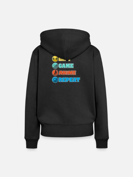 Anime - Frauen Premium Bio Hoodie - Schwarz