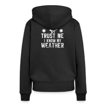 temps - Sweat à capuche Premium bio Femme - noir - Dos - Julia (174cm)
