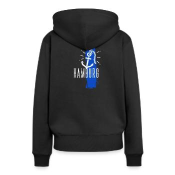 Hamburg Hamburg Stadt - Sweat à capuche Premium bio Femme - noir - Dos - Julia (174cm)