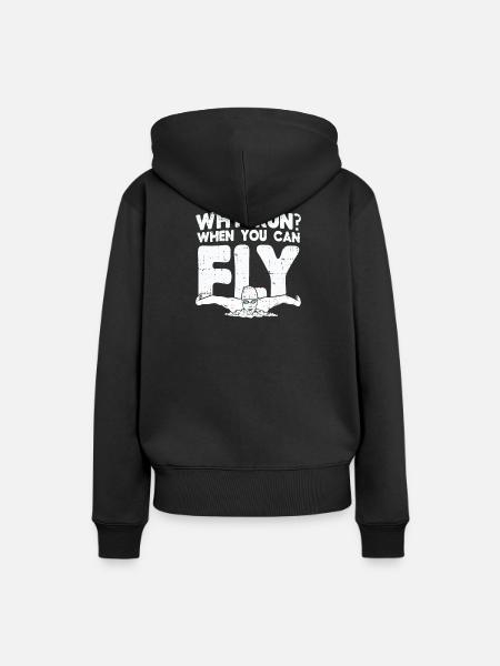 Schwimmen Schwimmer Geschenk - Frauen Premium Bio Hoodie - Schwarz
