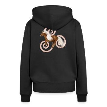 Haflinger Artos - Sweat à capuche Premium bio Femme - noir - Dos - Julia (174cm)