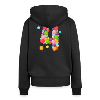 4 Jahre, 4 Jahre, Ich bin 4 Jahre alt, Geburtstag 4 Jahre - Frauen Premium Bio Hoodie - Schwarz - Hinten - Julia (174cm)