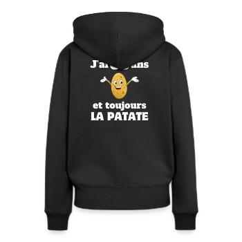 Geburtstag, 60 Jahre Jubiläum, 60 Jahre - Frauen Premium Bio Hoodie - Schwarz - Hinten - Julia (174cm)