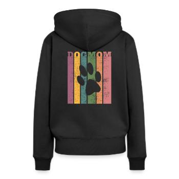 DogMom Hund Labrador Agility Pudel Hundeshirt - Frauen Premium Bio Hoodie - Schwarz - Hinten - Julia (174cm)