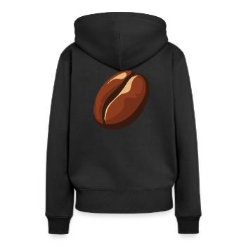 grain de café art vectoriel - Sweat à capuche Premium bio Femme - noir - Dos - Julia (174cm)