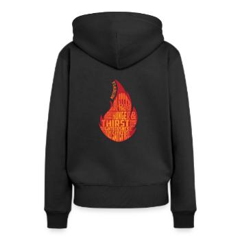 Bibelverse Vintage moderne 90er Jahre Psalm - Frauen Premium Bio Hoodie - Schwarz - Hinten - Julia (174cm)