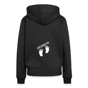 Schwanger Schwangerschaft - Frauen Premium Bio Hoodie - Schwarz - Hinten - Julia (174cm)
