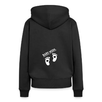 pregnancy - Women’s Premium Organic Hoodie - black - Back - Julia (174cm)