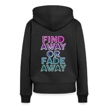 Trouver un moyen ou disparaître - Sweat à capuche Premium bio Femme - noir - Dos - Julia (174cm)