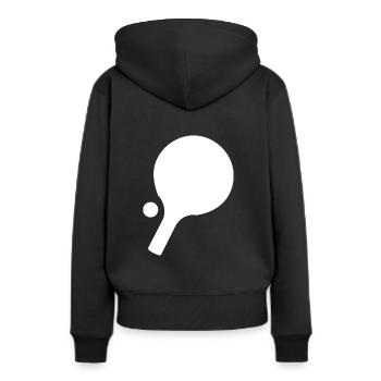 Ping-pong Raquette de ping-pong Balle de ping-pong - Sweat à capuche Premium bio Femme - noir - Dos - Julia (174cm)
