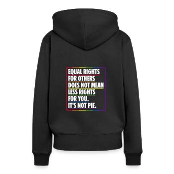 Equal Rights For Others Does Not Mean Less Rights - Frauen Premium Bio Hoodie - Schwarz - Hinten - Julia (174cm)