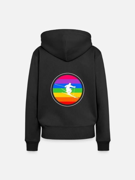 Freerider - Frauen Premium Bio Hoodie - Schwarz