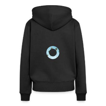 Vacances d'été - Sweat à capuche Premium bio Femme - noir - Dos - Julia (174cm)
