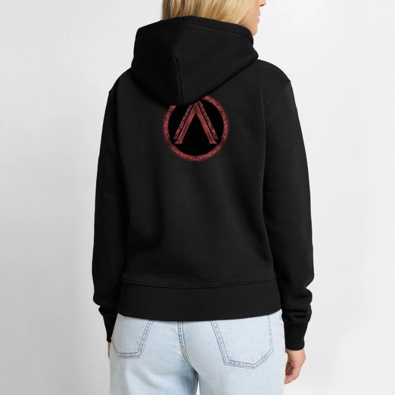 Sparta Lambda Symbol Rot Frauen Premium Bio Hoodie