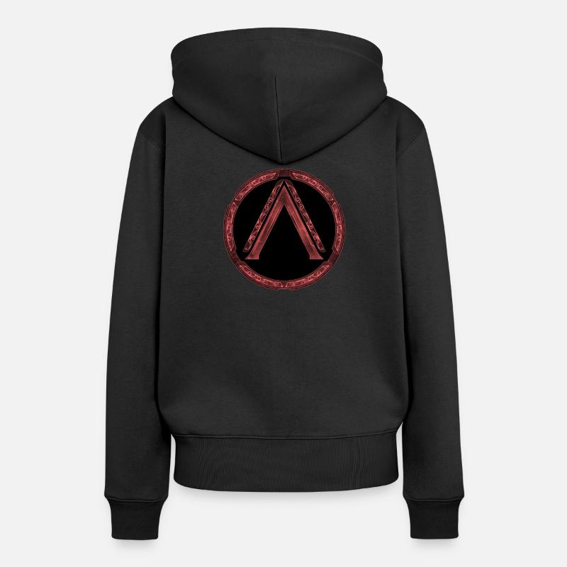 Sparta Lambda Icon Red - Women’s Premium Organic Hoodie - black