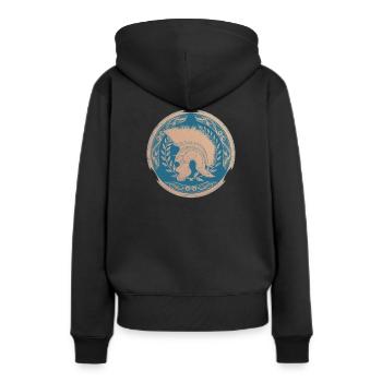 Centurion romain - Sweat à capuche Premium bio Femme - noir - Dos - Julia (174cm)