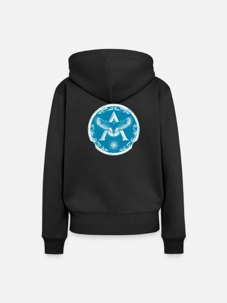 Sparta Symbol - Frauen Premium Bio Hoodie - Schwarz