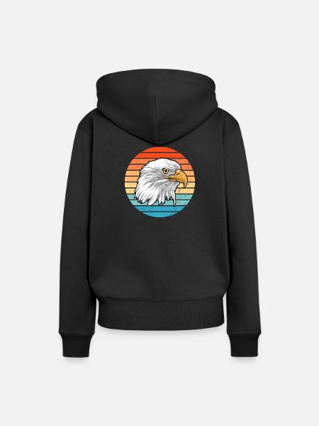 Weißkopfseeadler - Frauen Premium Bio Hoodie - Schwarz