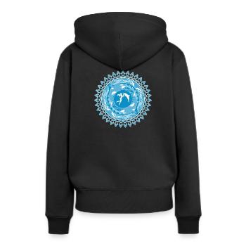 Fille de Poséidon - Sweat à capuche Premium bio Femme - noir - Dos - Julia (174cm)