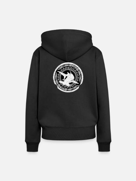Bimini Hammerhai - Frauen Premium Bio Hoodie - Schwarz