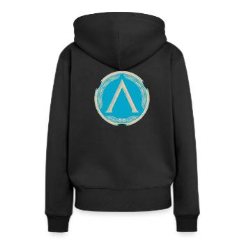 Sparta Krieger - Sweat à capuche Premium bio Femme - noir - Dos - Julia (174cm)