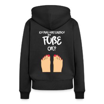 Fußpflegerin Pediküre Fußnägel Podologie - Frauen Premium Bio Hoodie - Schwarz - Hinten - Julia (174cm)