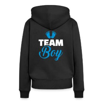 bébé - Sweat à capuche Premium bio Femme - noir - Dos - Julia (174cm)