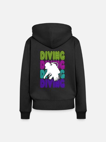 diving gerätetauchen tauchschule neopren - Frauen Premium Bio Hoodie - Schwarz