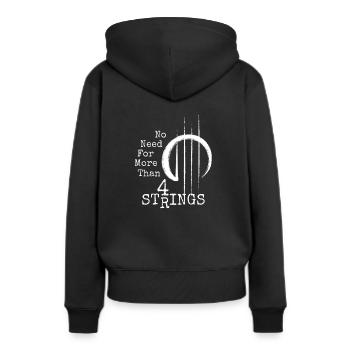 4 Saiten Ukulele Bass Violine Anti-Gitarre-Diss Sp - Frauen Premium Bio Hoodie - Schwarz - Hinten - Julia (174cm)