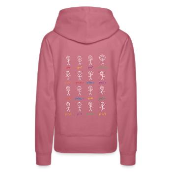 Mathematik Funktion Männchen Mathe Geschenk - Frauen Premium Bio Hoodie - Malve - Hinten - Isabella (175cm)