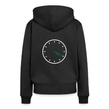 420 4:20 Clock Subtle Stoner - Frauen Premium Bio Hoodie - Schwarz - Hinten - Julia (174cm)
