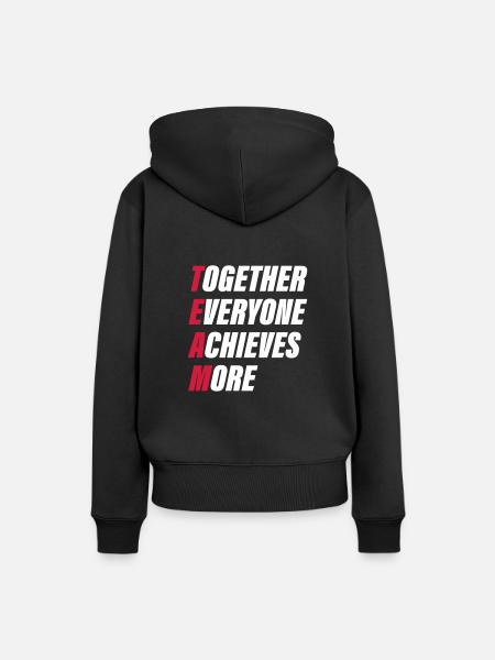 Team - Frauen Premium Bio Hoodie - Schwarz