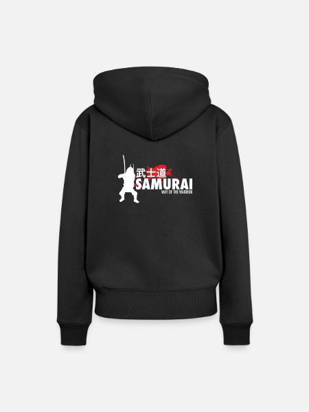 Samurai - Frauen Premium Bio Hoodie - Schwarz