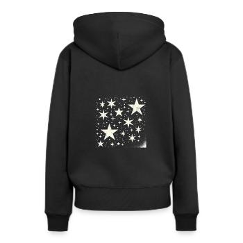 étoiles lumières comète ciel étoile - Sweat à capuche Premium bio Femme - noir - Dos - Julia (174cm)