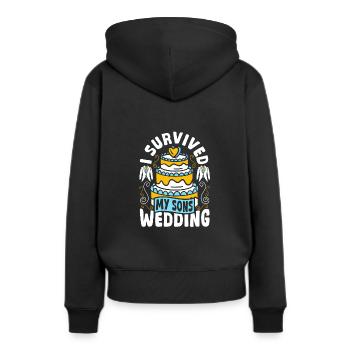 La mère du marié survit au mariage de mon fils - Sweat à capuche Premium bio Femme - noir - Dos - Julia (174cm)
