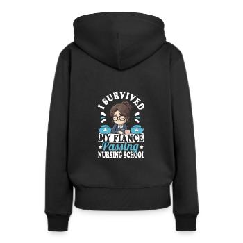 Gesundheitswesen Verlobter Krankenpflege schule - Frauen Premium Bio Hoodie - Schwarz - Hinten - Julia (174cm)
