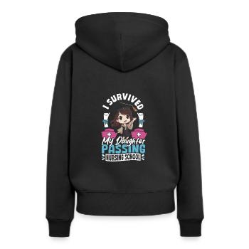Gesundheitswesen Tochter Krankenpflegeschule - Frauen Premium Bio Hoodie - Schwarz - Hinten - Julia (174cm)