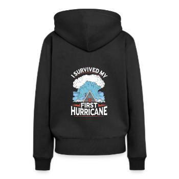 Wind Unwetter Sturm Cyclone Hurrikan - Frauen Premium Bio Hoodie - Schwarz - Hinten - Julia (174cm)