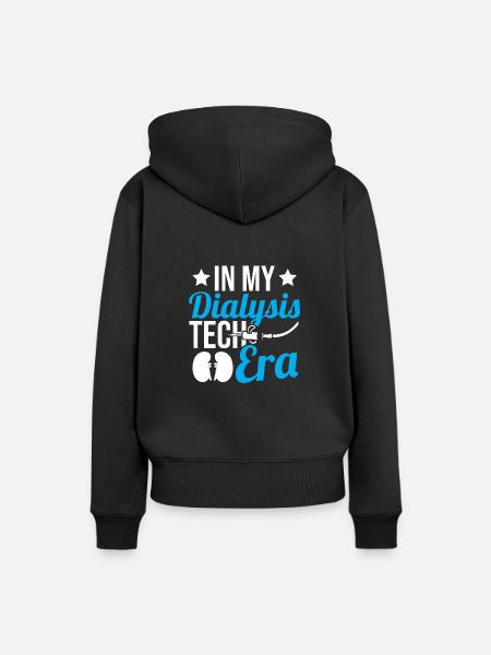 In meiner Dialysetechnik-Ära - Frauen Premium Bio Hoodie - Schwarz