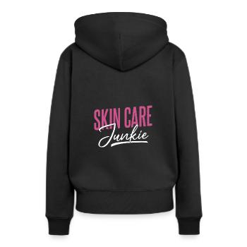 Dermatologie Dermatologue Junkie - Sweat à capuche Premium bio Femme - noir - Dos - Julia (174cm)