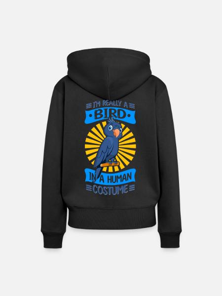 Papagei Sittich - Frauen Premium Bio Hoodie - Schwarz